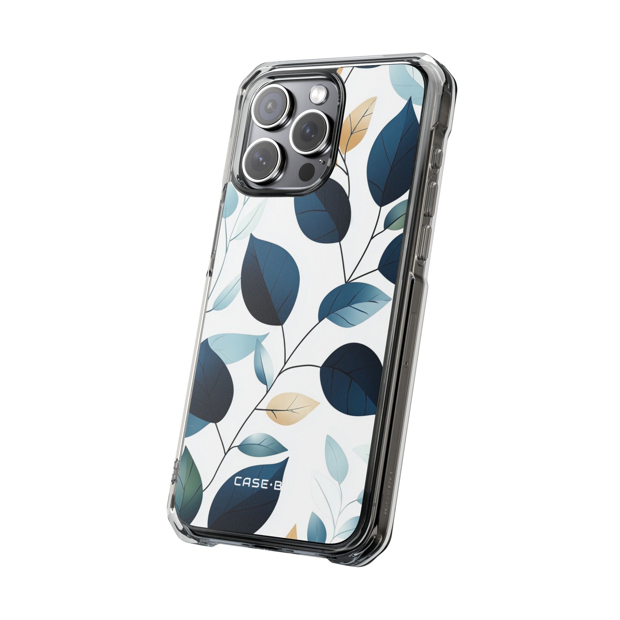 Navy Leaf Veins iPhone 15 Pro Max Case - Impact
