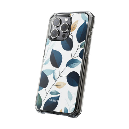 Navy Leaf Veins iPhone 15 Pro Max Case - Impact