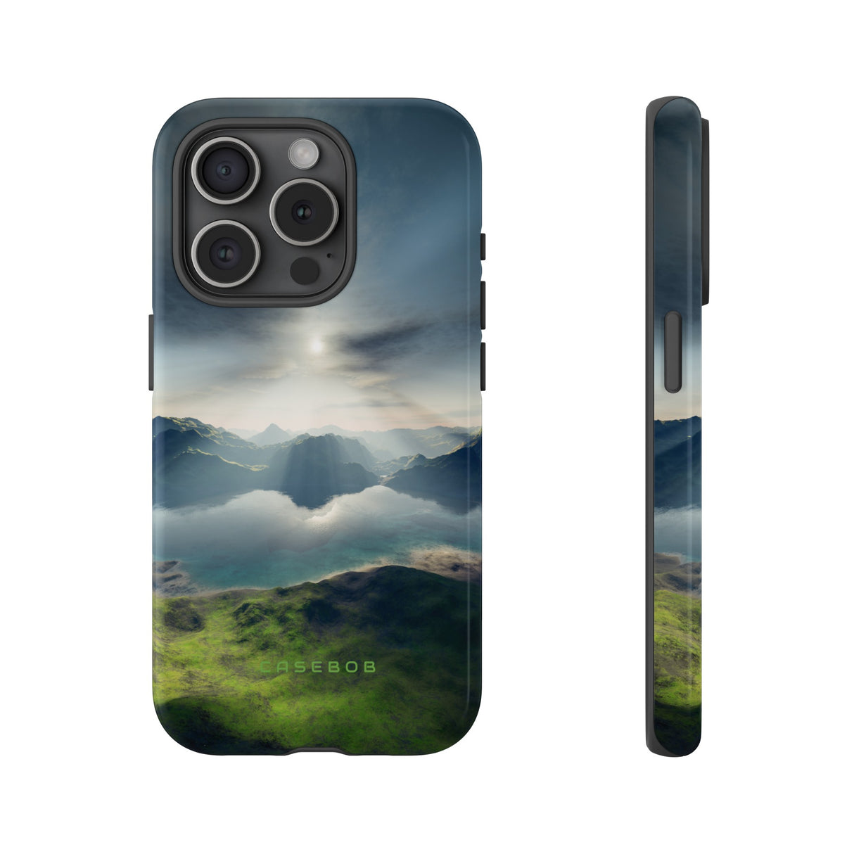 Landscape with Lake & Sun - Protective Phone Case