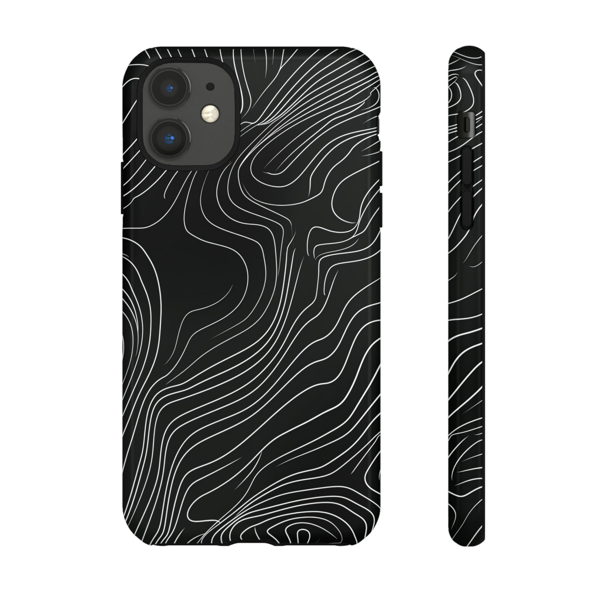 Mancho Grey Lines Abstract Case - Protective Phone Case