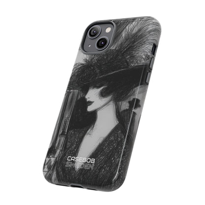 Vintage Feather Elegance iPhone 14 - Tough