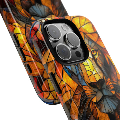 Lion Flame Mosaic iPhone 16 Pro Case - Tough