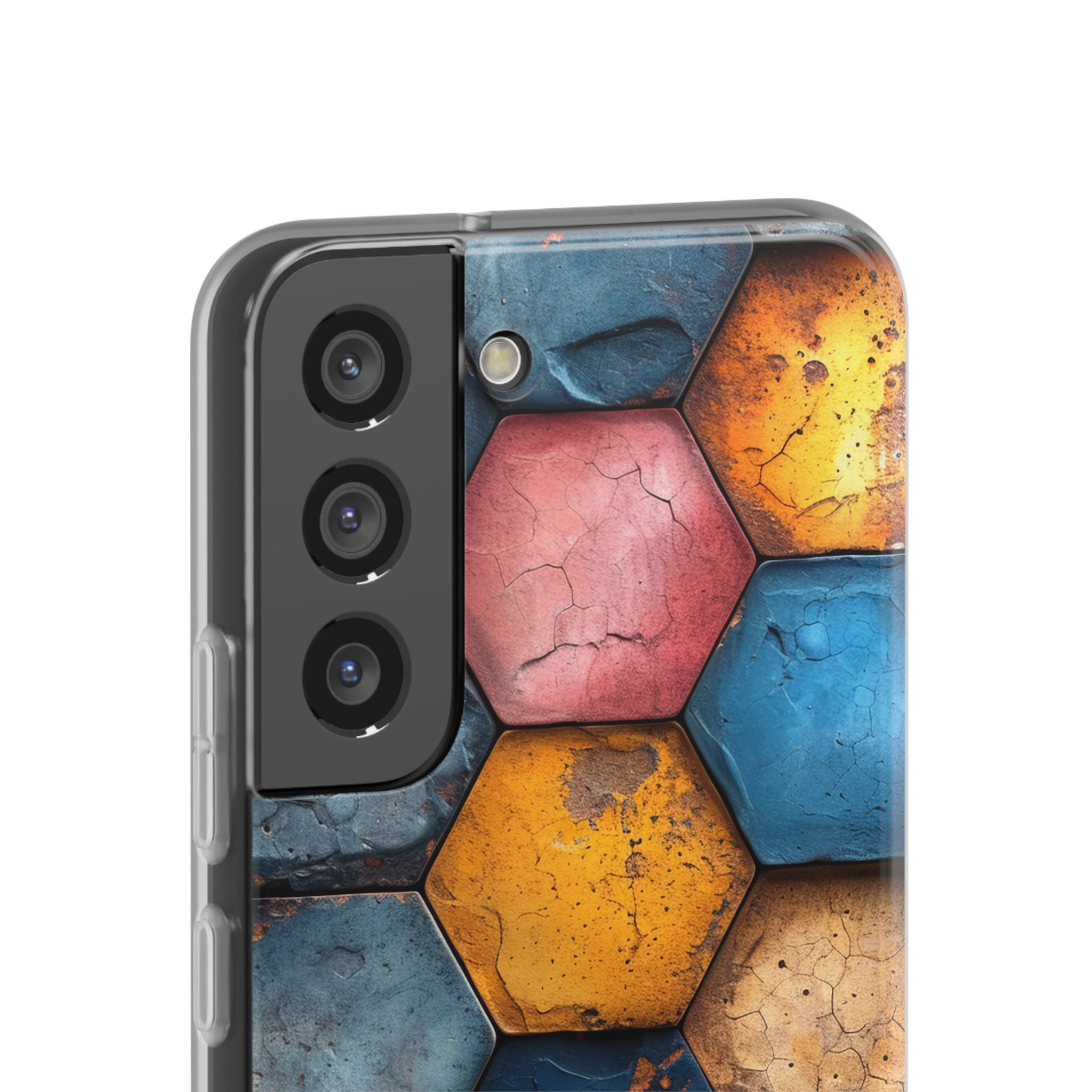 Rustic Geometric Tiles - Flexi Samsung S22 Phone Case