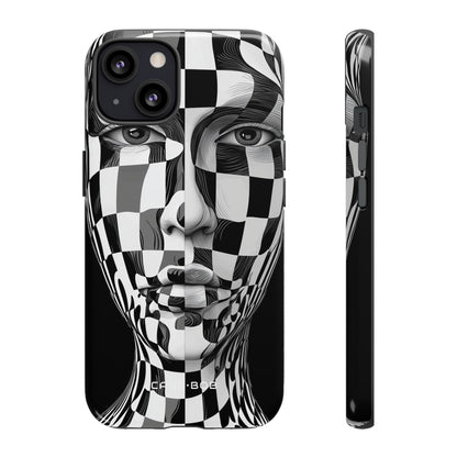 Checkered Face iPhone 13 Case - Tough