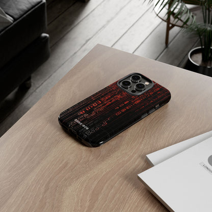Crimson Glyphs iPhone 14 Pro Case - Tough