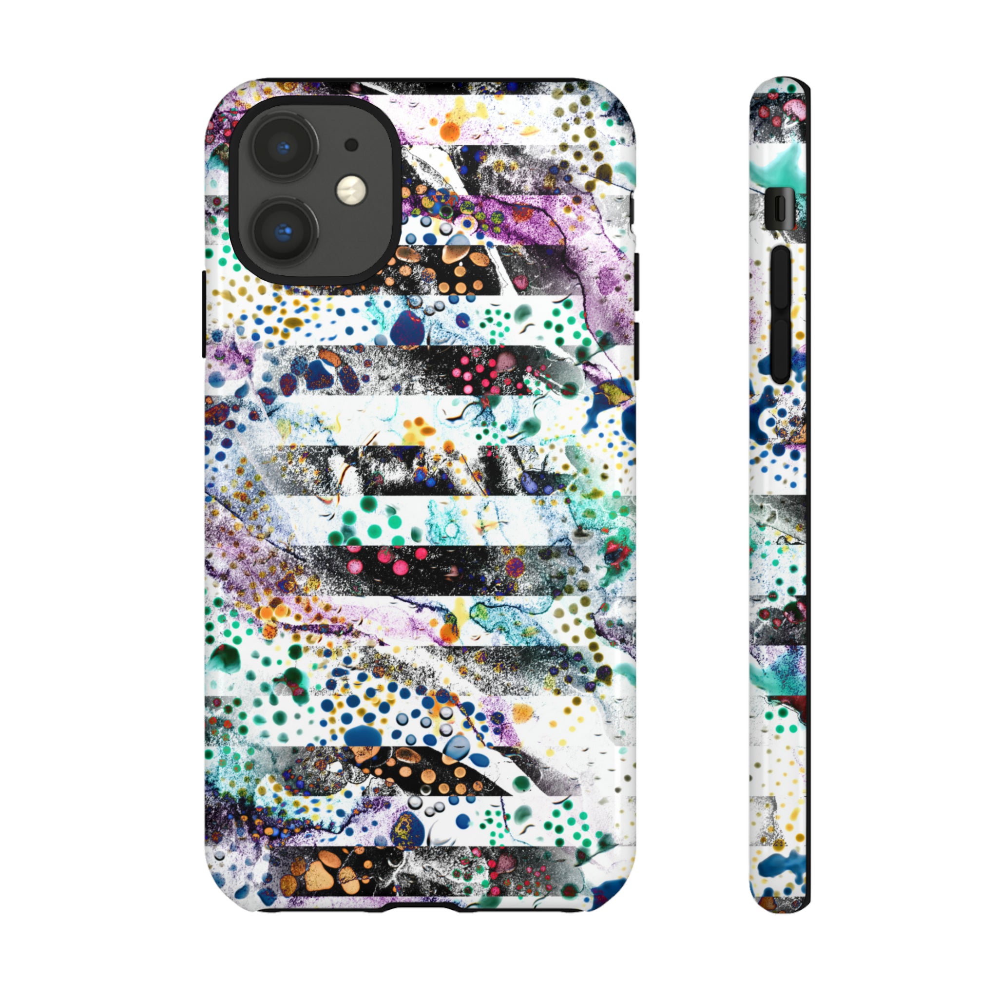 Abstract Green Purple - Protective Phone Case