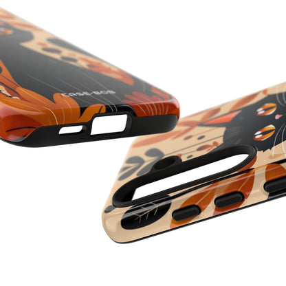 Black Cat Glow Samsung S24 Case - Tough