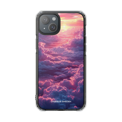 Pink Purple Clouds - Clear Impact iPhone 15 Phone Case