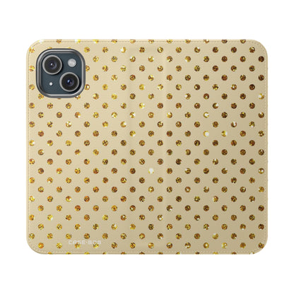 Golden Sparkle - iPhone 15 Case - Wallet