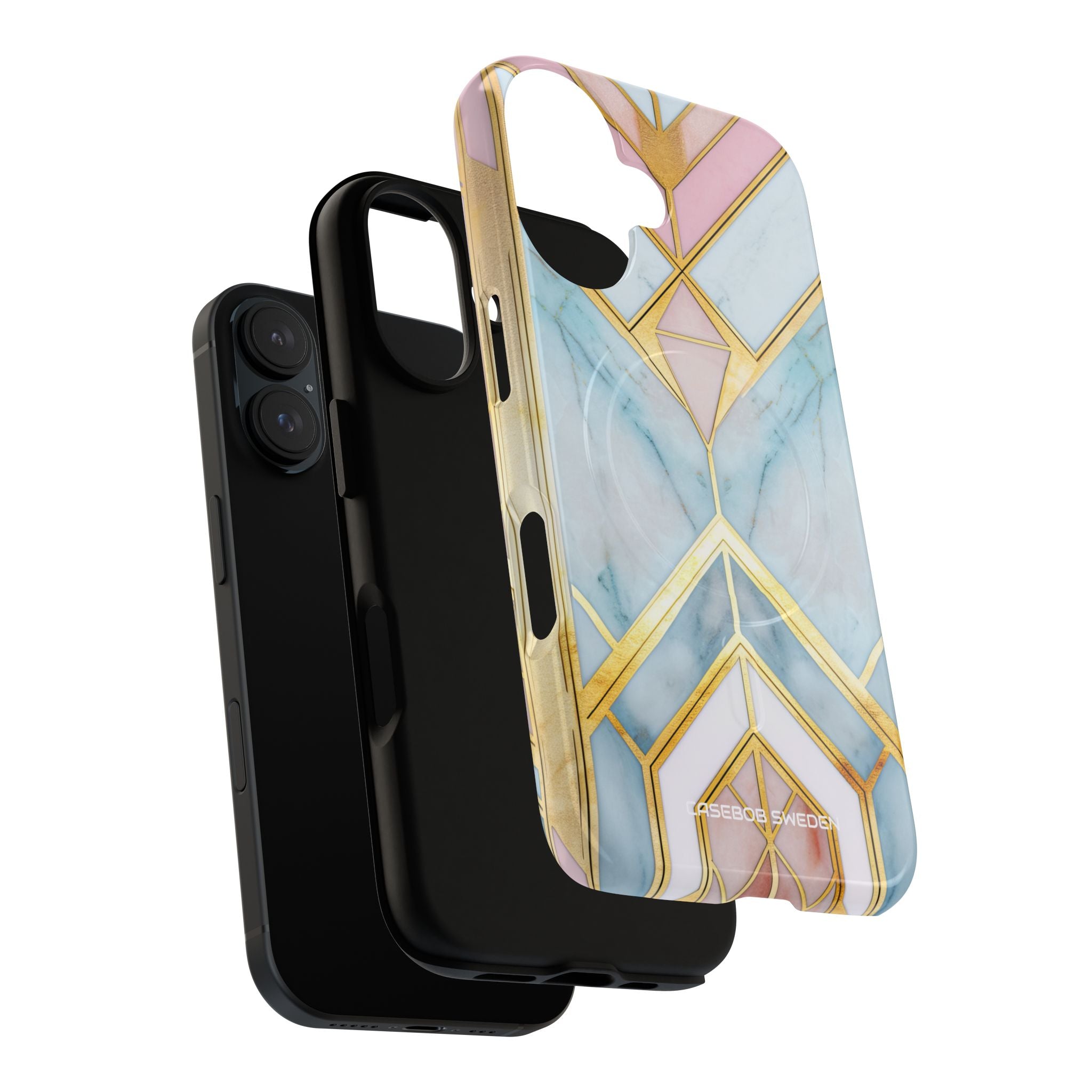 Gold Pink Art Deco - Tough + MagSafe® iPhone 16 Phone Case