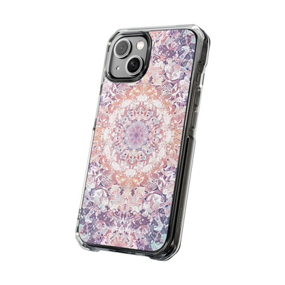 Purple Pink Mandala - Clear Impact iPhone 14 Phone Case