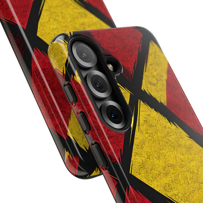 Cracked Diamond Grid Samsung S25 Case - Tough