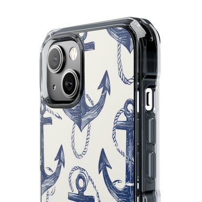 Navy Anchor Loop iPhone 14 Case - Impact