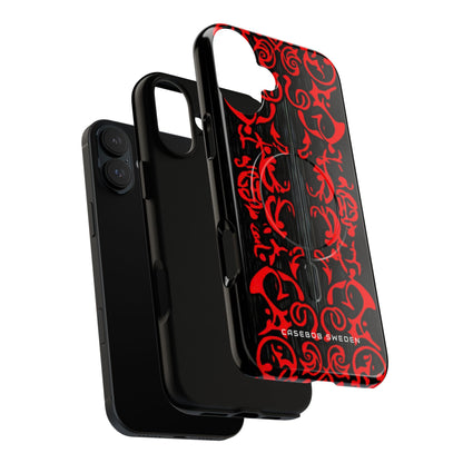 Gothic Crimson Symmetry iPhone 16 | Tough+ Phone Case