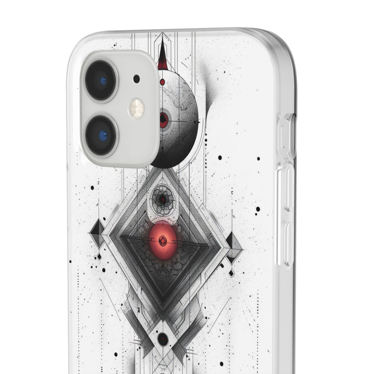 Red Geometry Harmony | Flexible Phone Case for iPhone