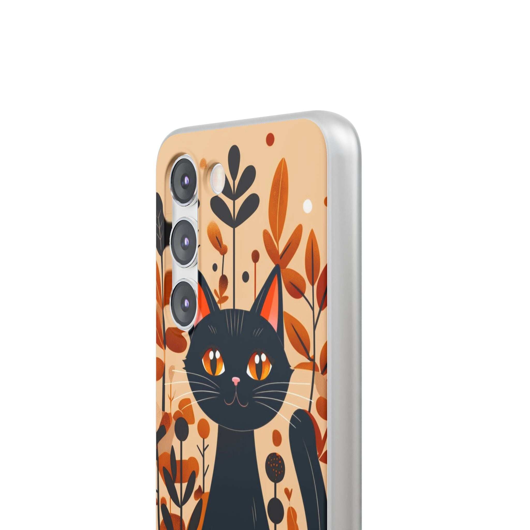 Black Cat Glow Samsung S23 Case - Soft