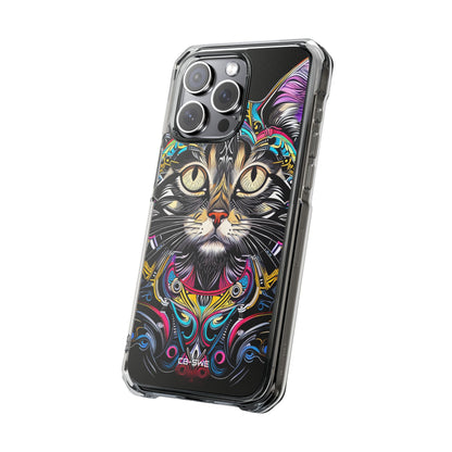 Psychedelic Cat Mirage iPhone Case - Impact
