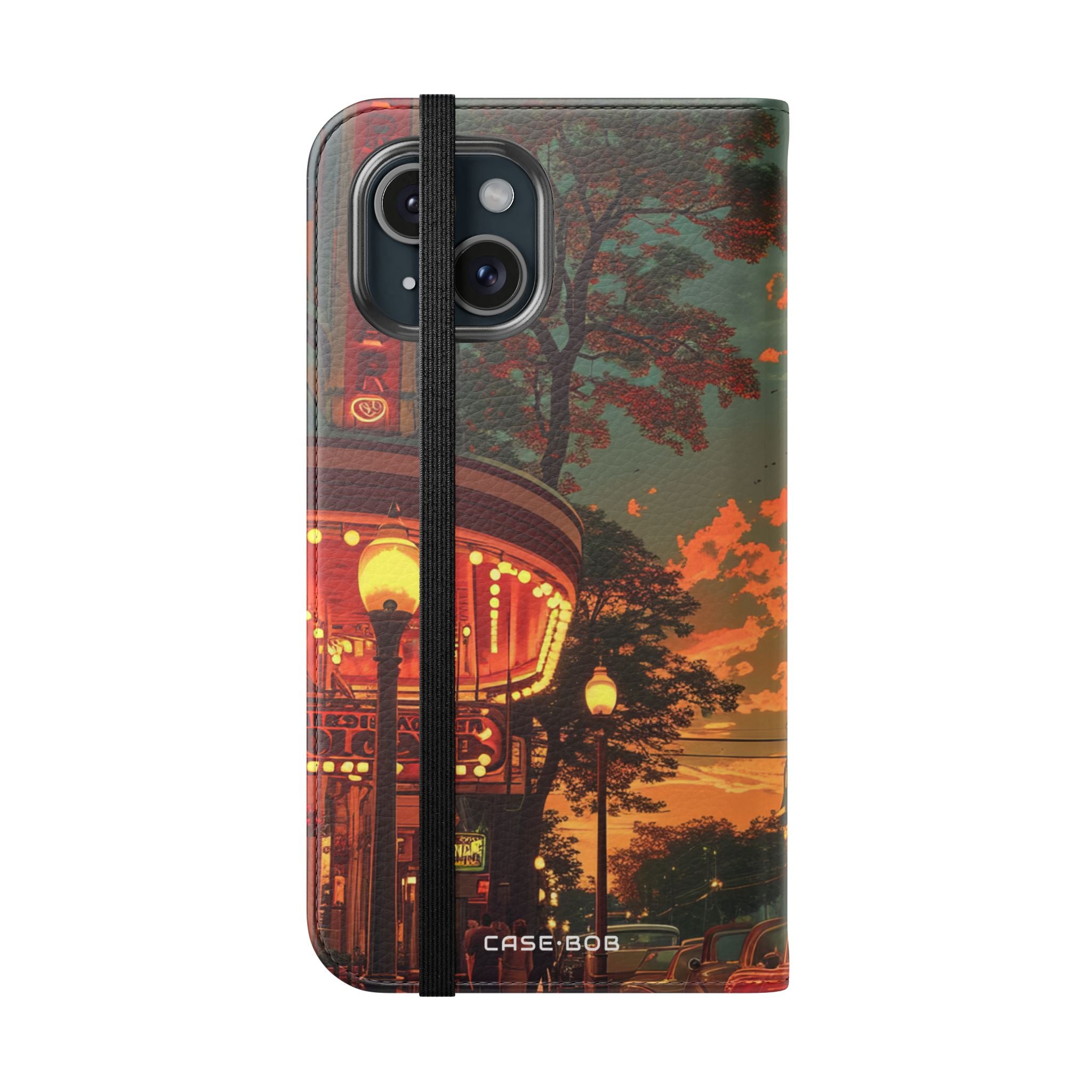 Crimson Classic Glow - iPhone 15 Case - Wallet