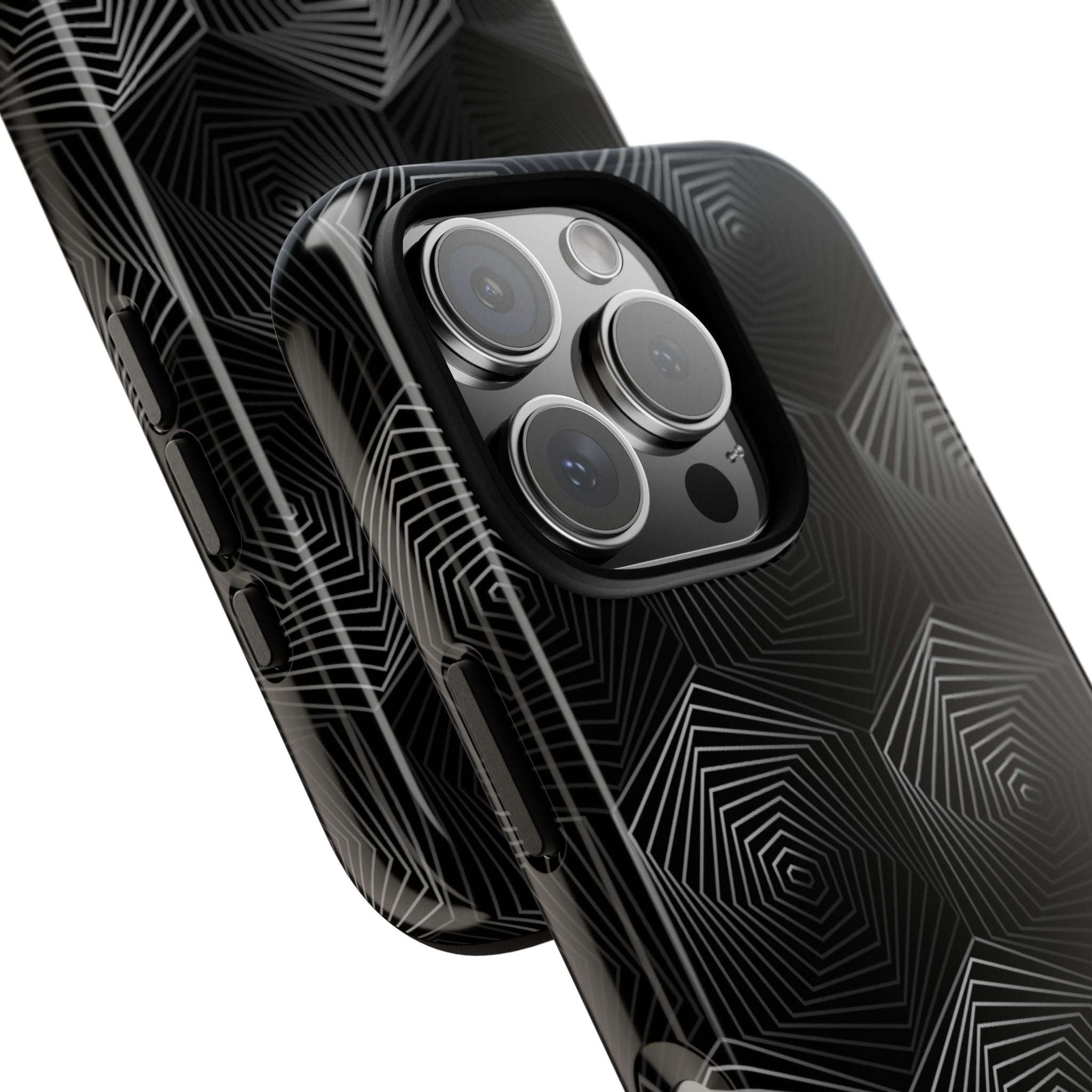 Geometric Spiral Illusion - iPhone Case