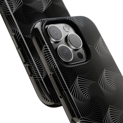 Geometric Spiral Illusion - iPhone Case