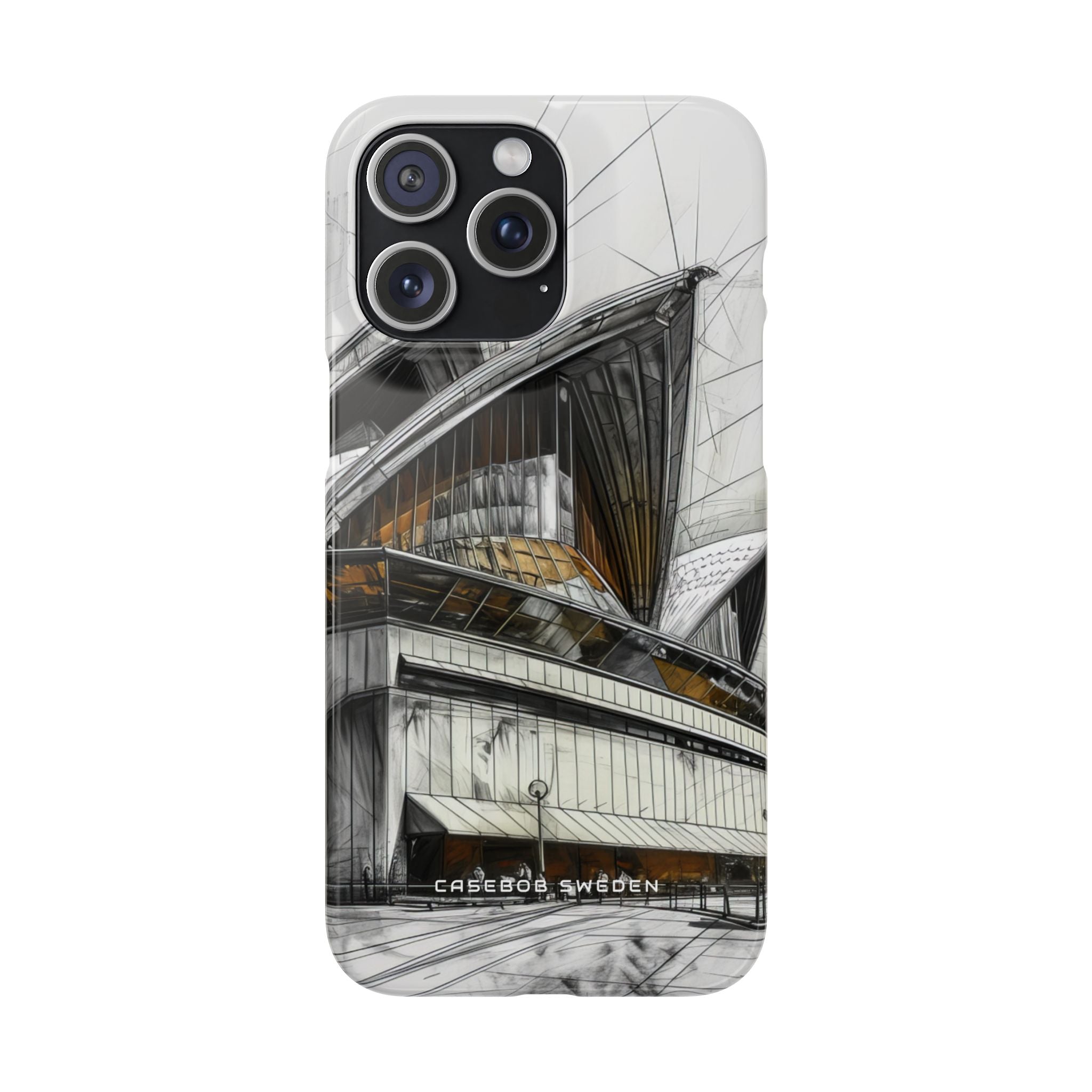 Architectural Curves in Line Formation iPhone 15 - Slim Phone Case