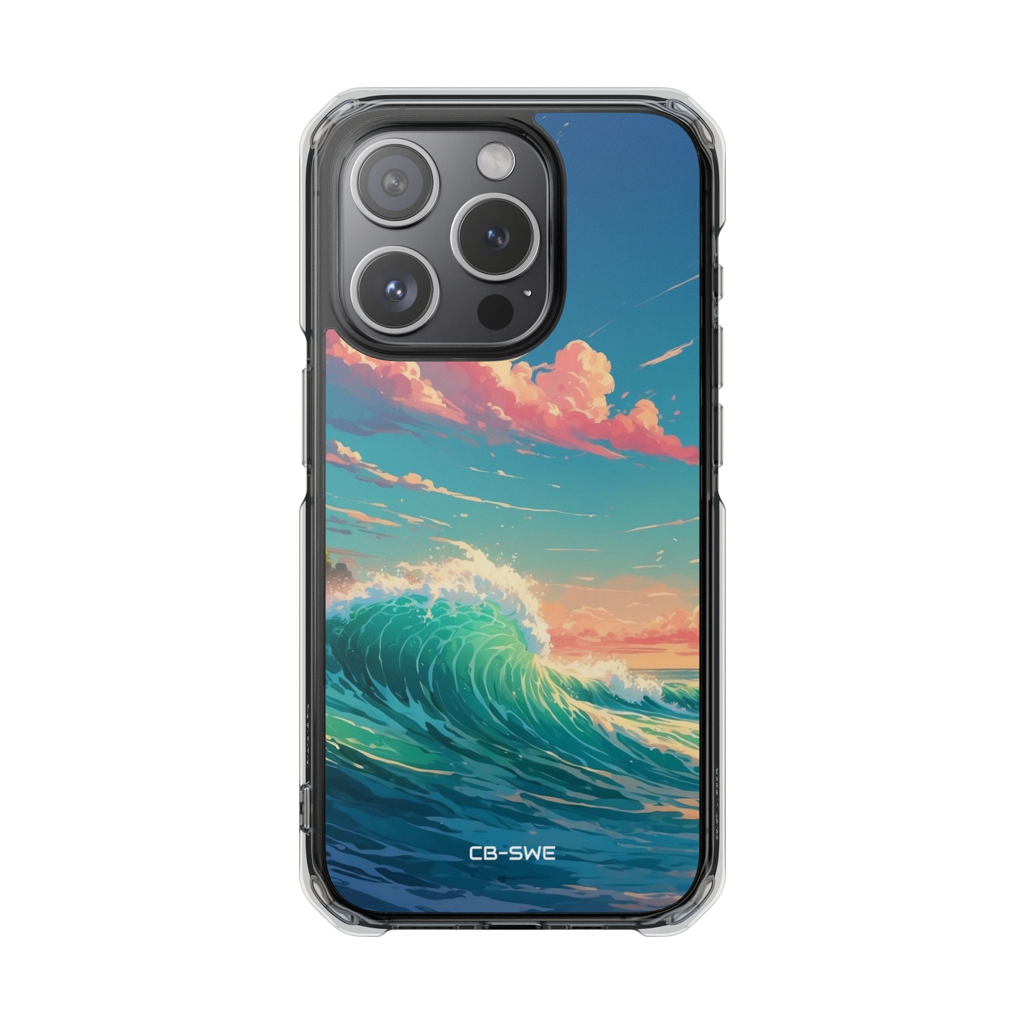 Waves Embrace Sunlight iPhone Case - Impact