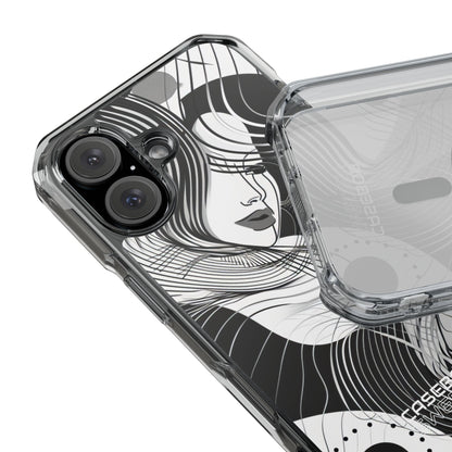 Orange Wave Motion iPhone 16 - Impact Clear+