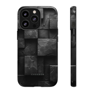 Black Geometric Elegance - Protective Phone Case