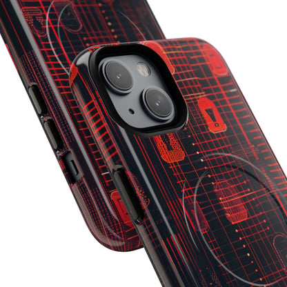 Cyber Locks Grid iPhone 14 - Tough+