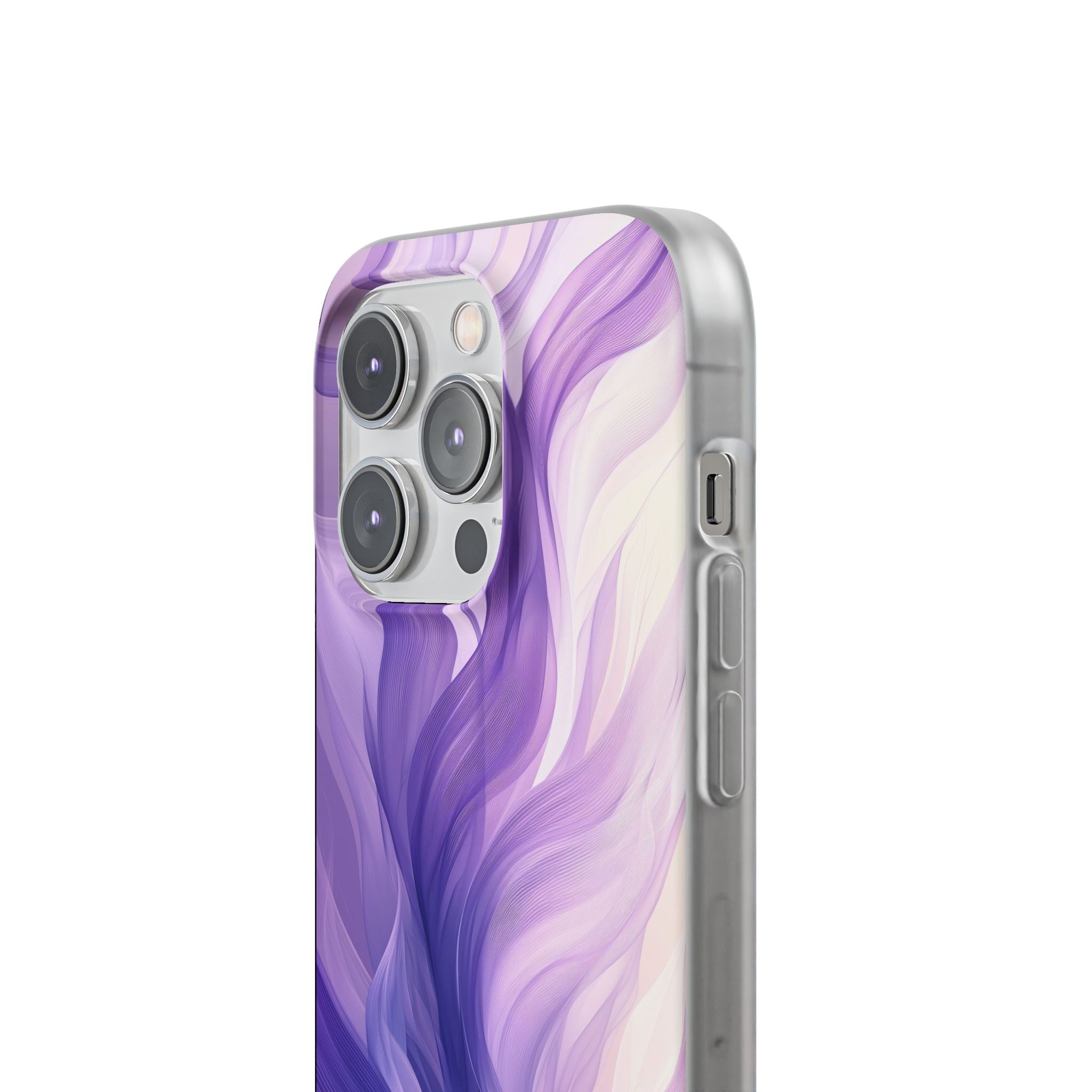 Purple Ribbon Waves iPhone 14 Pro Case - Soft