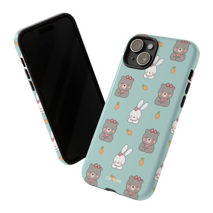 Bunnies Gather Carrots - iPhone Case