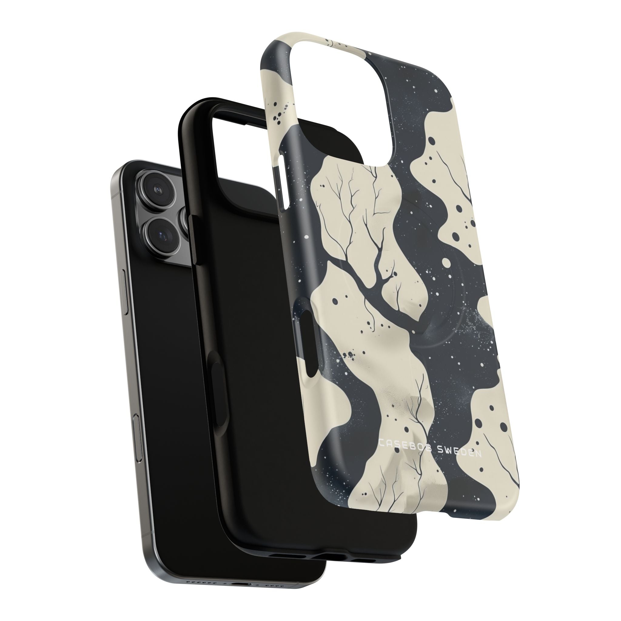 Organic Fluid Silhouettes with Cosmic Depth iPhone 16  Tough+ Phone Case