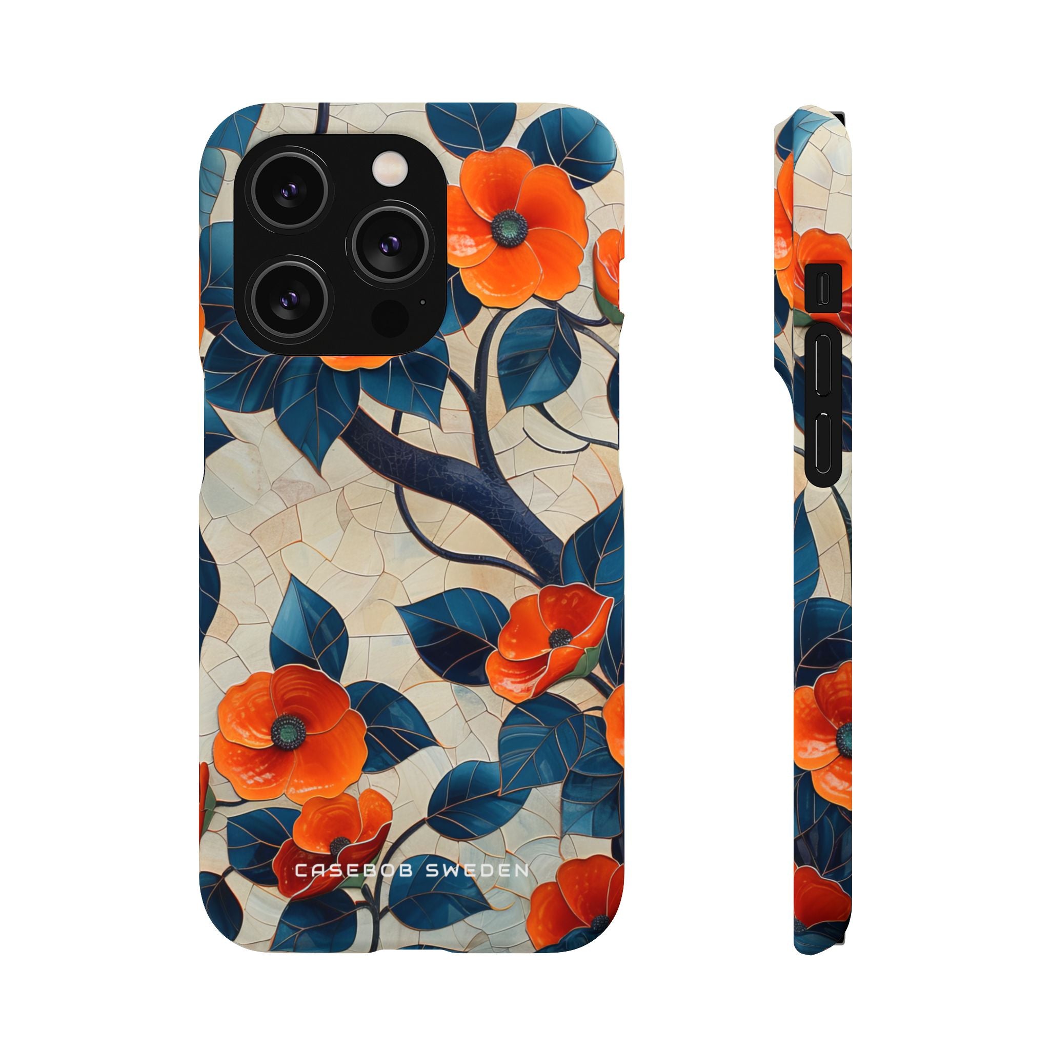 Orange Blossoms Mosaic Harmony iPhone 14 - Slim Phone Case