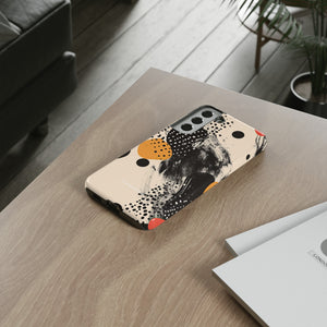 Black Dot Elegance - Protective Phone Case