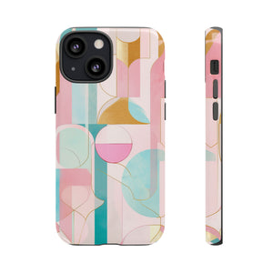 Deco Pink Geometric Fusion - Protective Phone Case