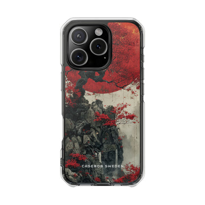 Zen Serenity in Red Harmony iPhone 16 - Clear Impact Phone Case