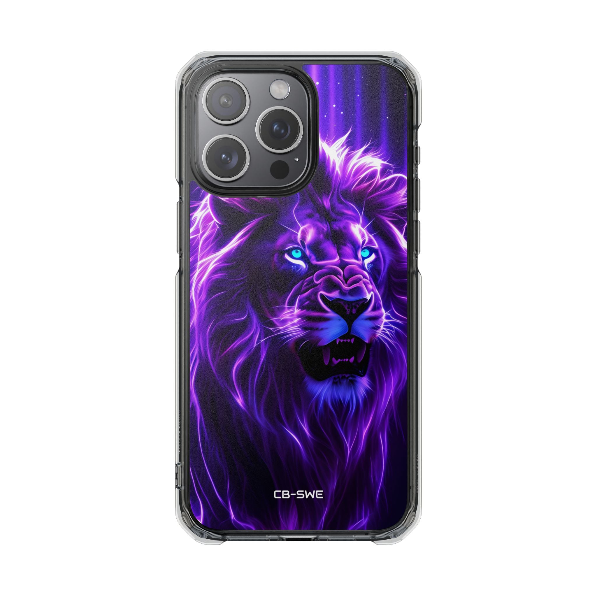 Neon Lion Majesty iPhone Case - Impact