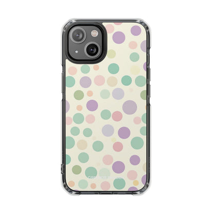 Playful Pastel Polka Dots - Clear Impact iPhone 14 Phone Case