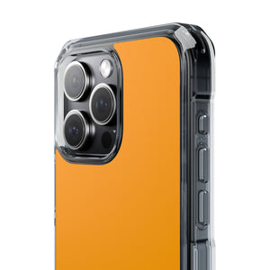 Orange Peel | Handyhülle für iPhone (Clear Impact Case – Magnetisch) 