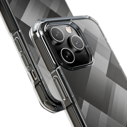 Grayscale Geometric Layers iPhone 14 - Impact Clear+