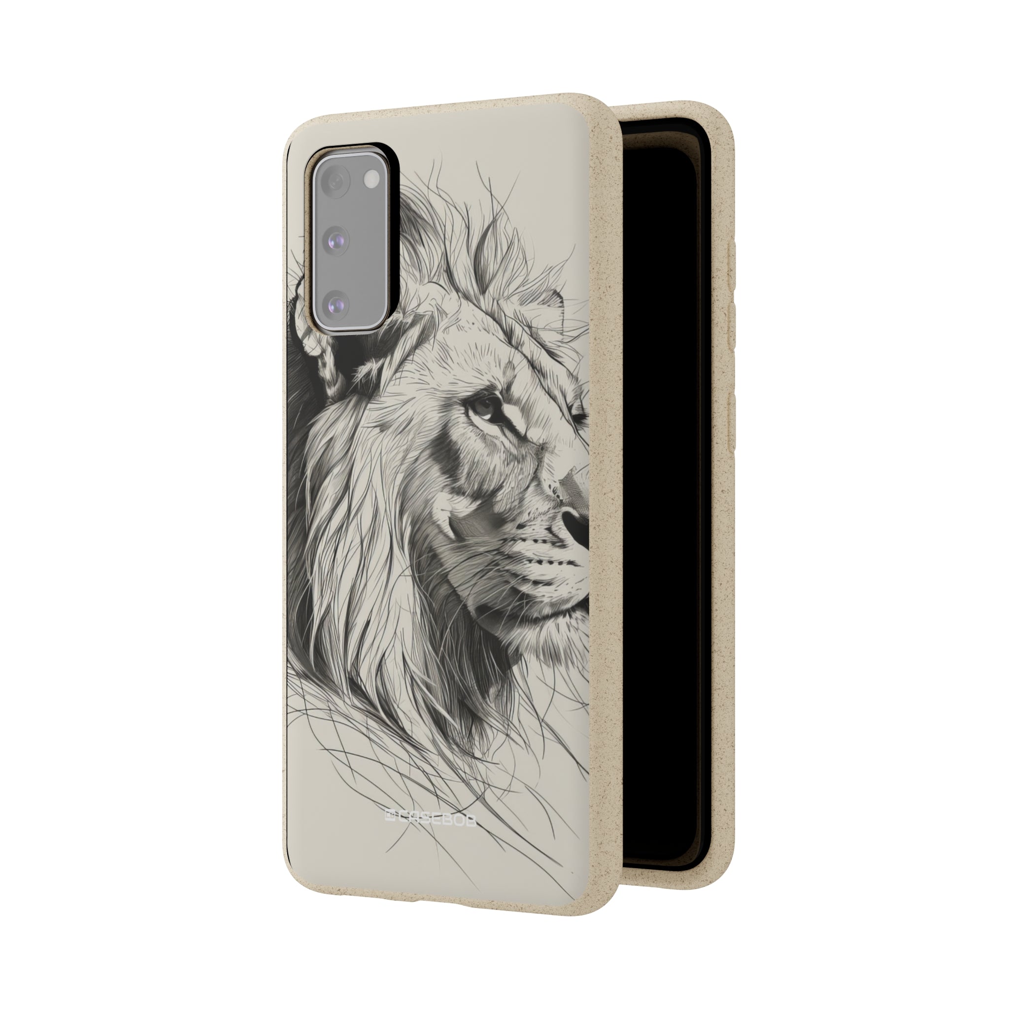 Majestic Linework Lion | Biodegradable Phone Case