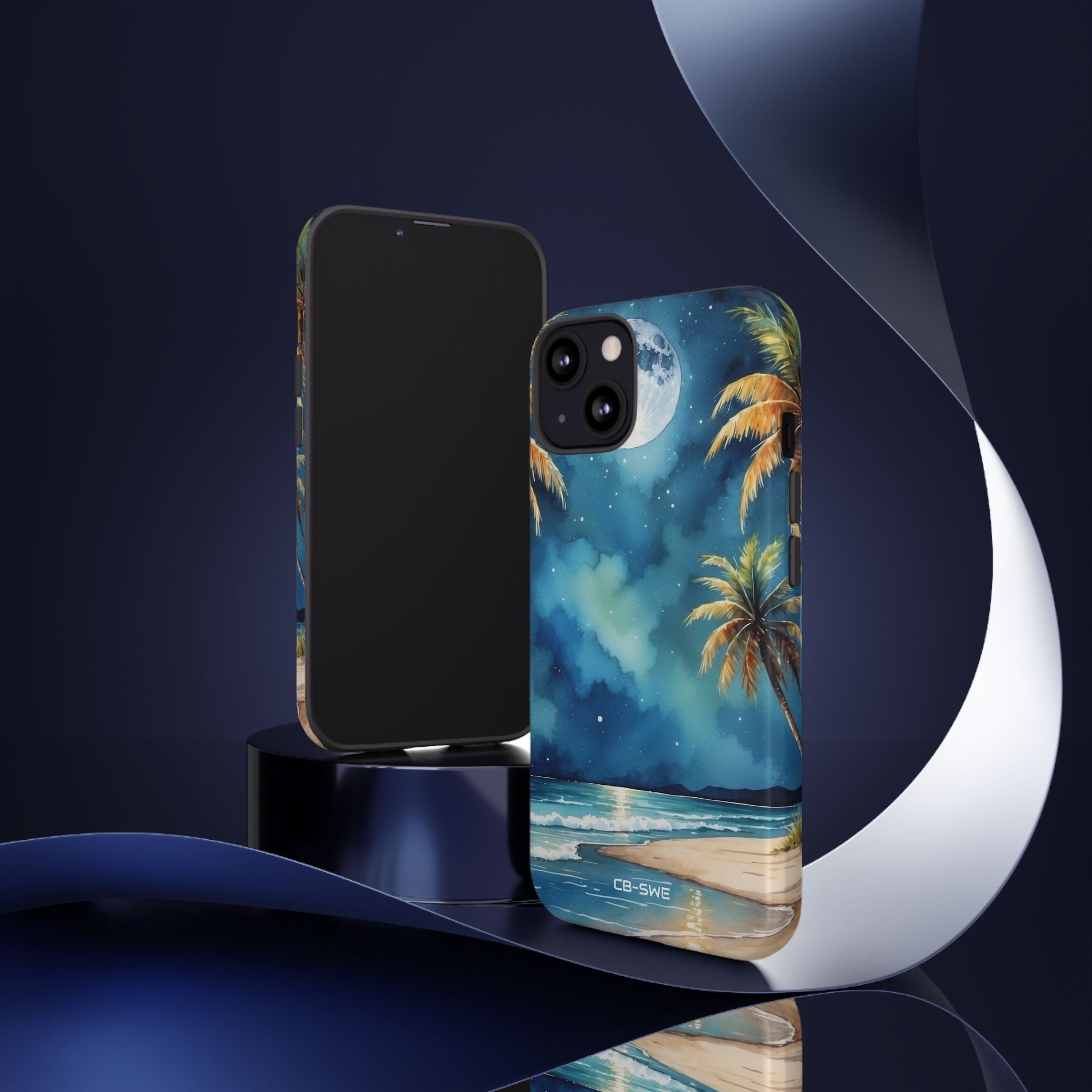 Moonlight Kisses Waves - iPhone Case