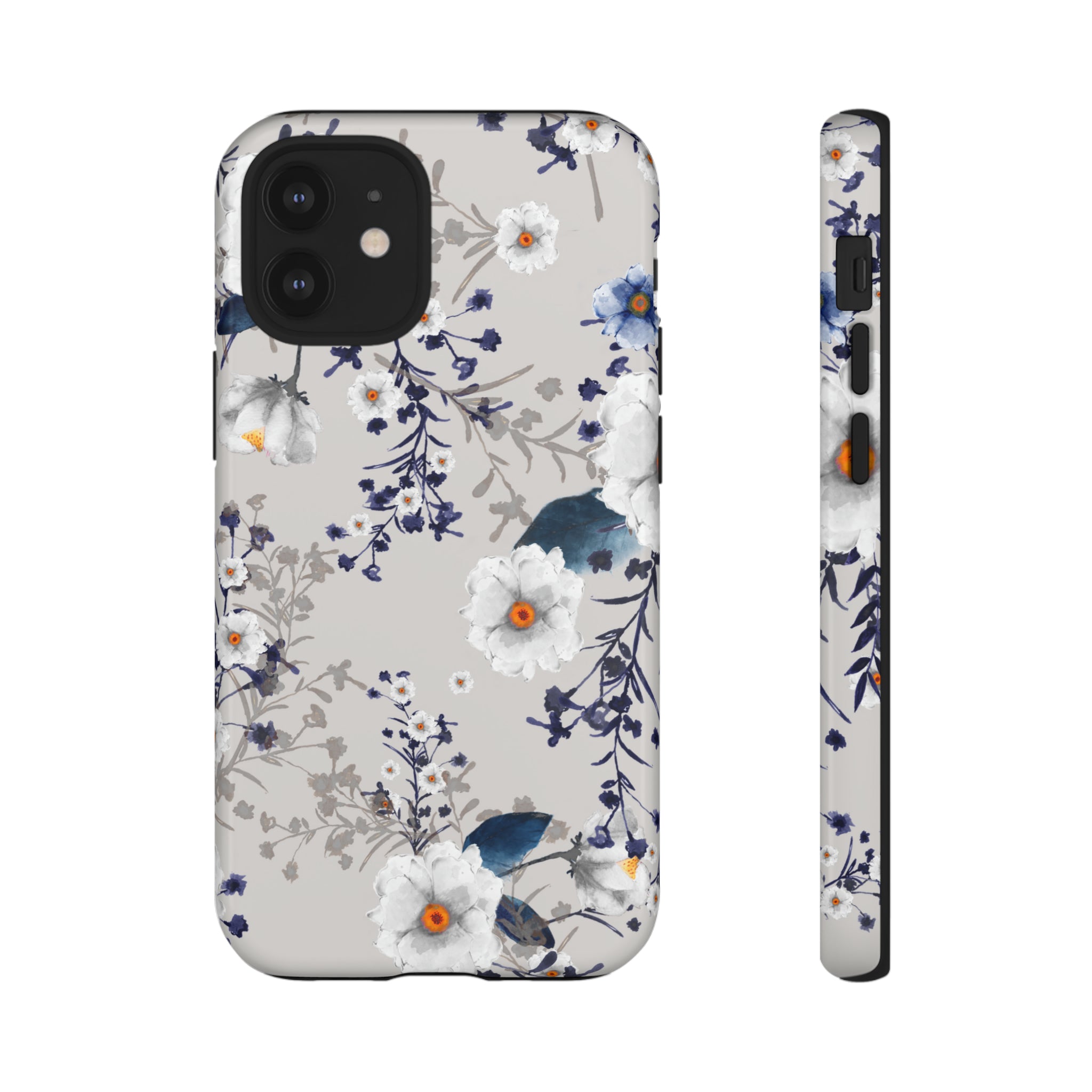 Watercolor Blue Summerflowers - Protective Phone Case