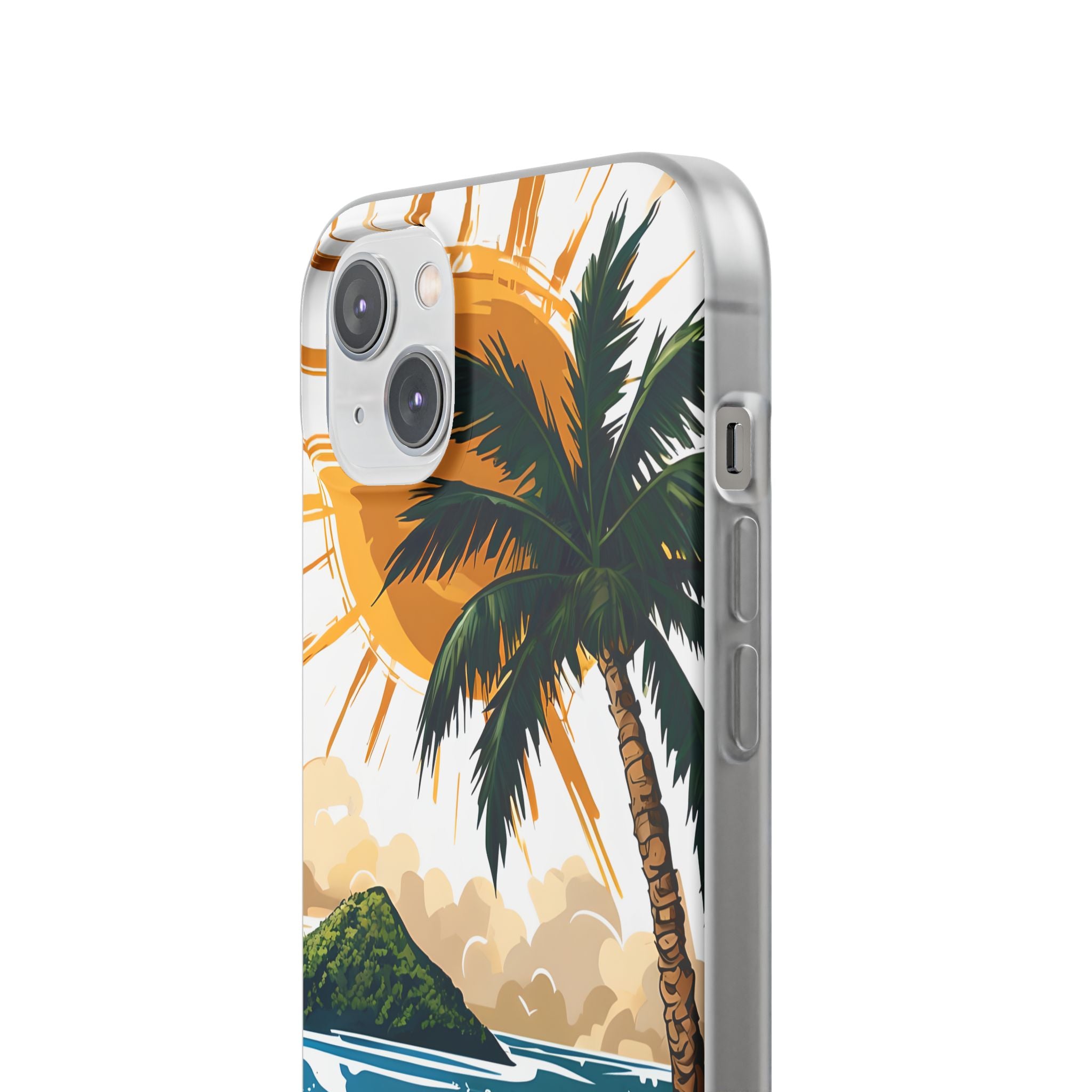 Sunny Palm Breeze iPhone 14 Plus Case - Soft