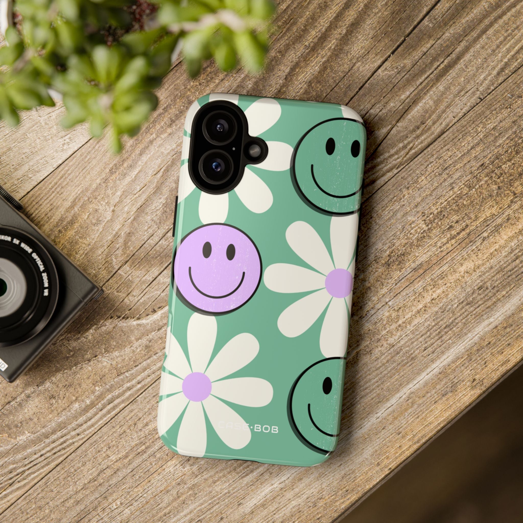 Smiley Bloom iPhone 16 Plus Case - Tough