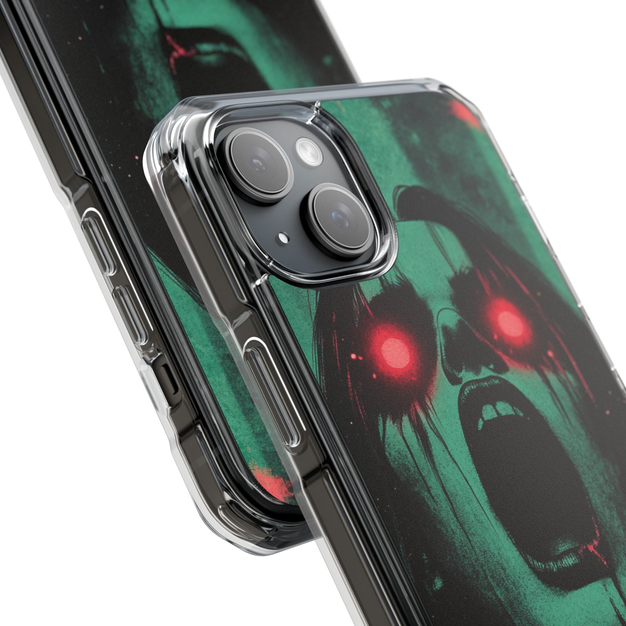 Haunting Glow of Gothic Eyes iPhone 15 - Clear Impact Phone Case