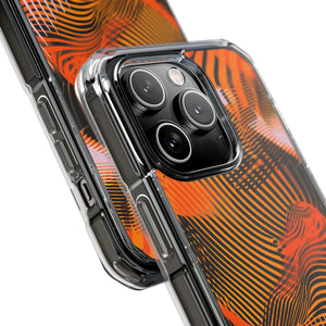 Pantone Tangerine Design | Handyhülle für iPhone (Clear Impact Case – magnetisch) 