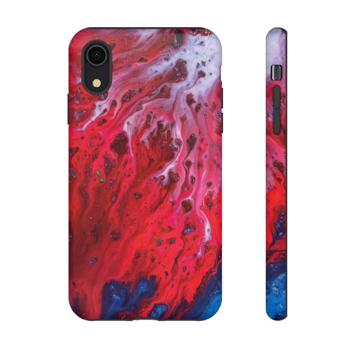 Bright Red Ink Art iPhone Case (Protective) iPhone XR Matte Phone Case