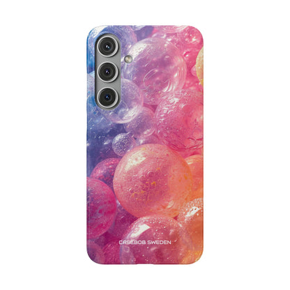 Pink Blue Glossy Spheres - Slim Samsung S24 Phone Case