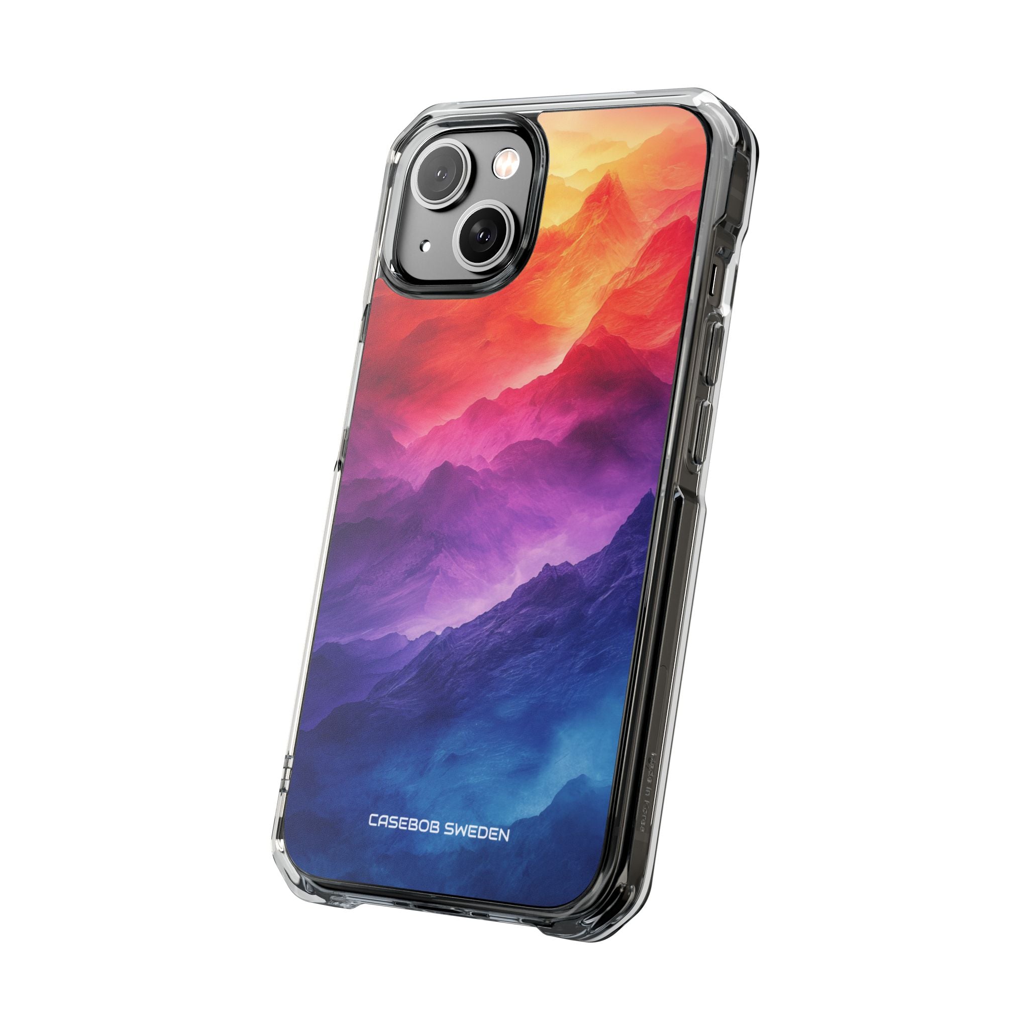 Purple Orange Mountains - Clear Impact iPhone 14 Phone Case